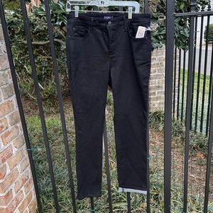 Blk NYDJ Sherri Slim Jeans NWT, sz  10